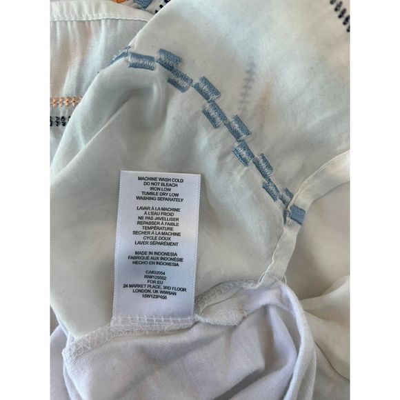 dolan Left Coast Collection Tunic White Embroidered Size XS - Picture 8 of 10